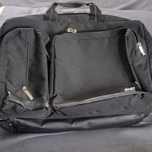 solo Black Laptop Backpack with Front Pockets